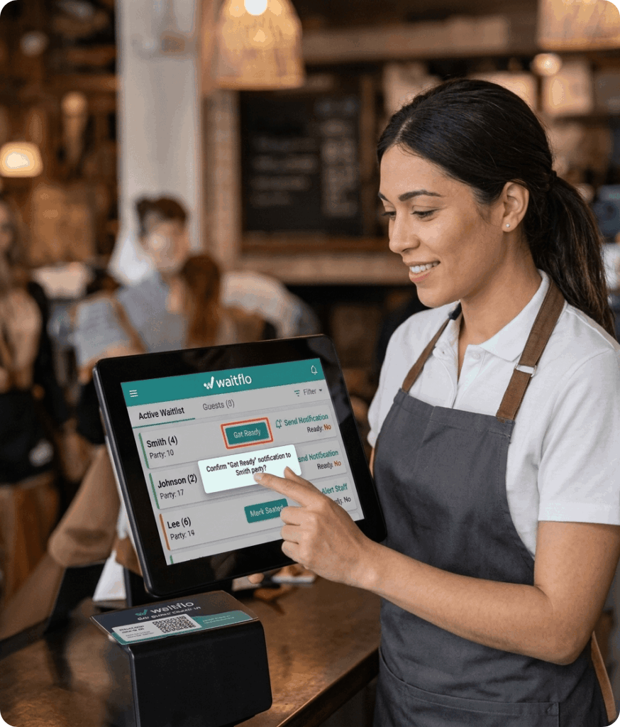 Guest notified when their table is ready